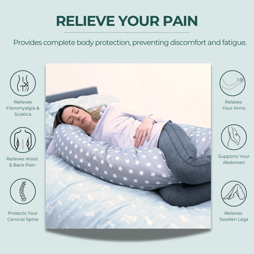 9 Ft Maternity Pillow And Case - Light Pink