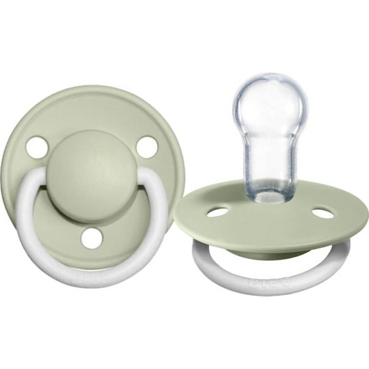 Bibs Bibs De Lux Smoczek uspokajający silikonowy Sage Night 0-36 m Bibs (5201181)